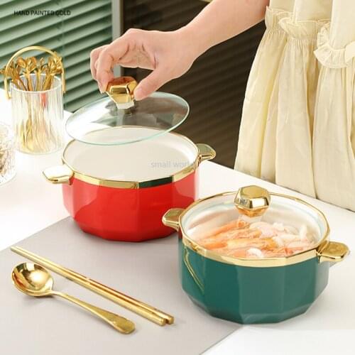 Noodle Bowls Salad Bowl Large Tableware Japanese Ramen Bowl with Lid dessert bowl bowls with lids kawaii ice cream bowl