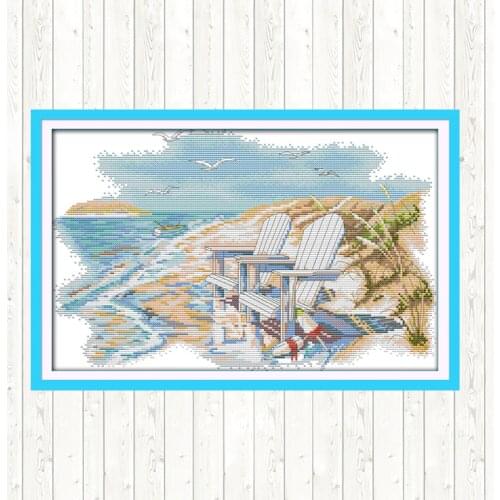 Counted Cross Stitch Kits Embroidery Needlework Sets DMC Cotton Thread for Needlework Printed Canvas Water-soluble Cross Stitch