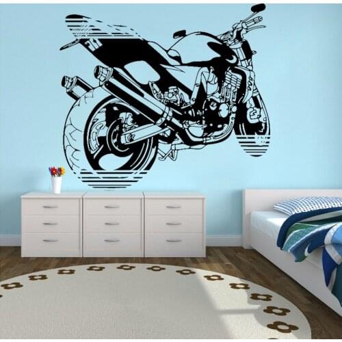 Motorcycle Wall Sticker Motorcyclist Vinyl Decal Knight Home Decor Boys Bedroom Decoration Motocross Extreme Sport Art Mural