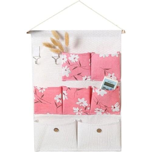 2020 New 7-cell Hanging Bag Foldable Hanging Wall Dormitory Hanging Storage Organizer Hanging Debris Storage Bag