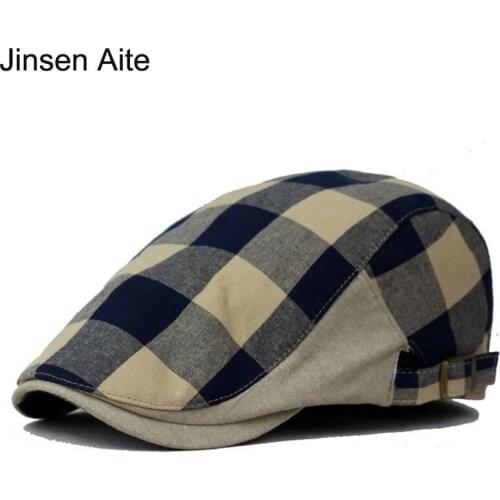 New Summer Style 2017 Boina Masculina Fashion Gorro Vintage Casual Hats Cotton Boinas Plaid Beret For Men and Women Cap 1851