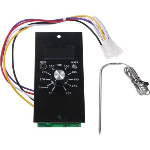 AC 120V, 60HZ Updated Replacement Digital Thermostat Control Board and Meat Probe Fit for Pit Boss Pellet Grill