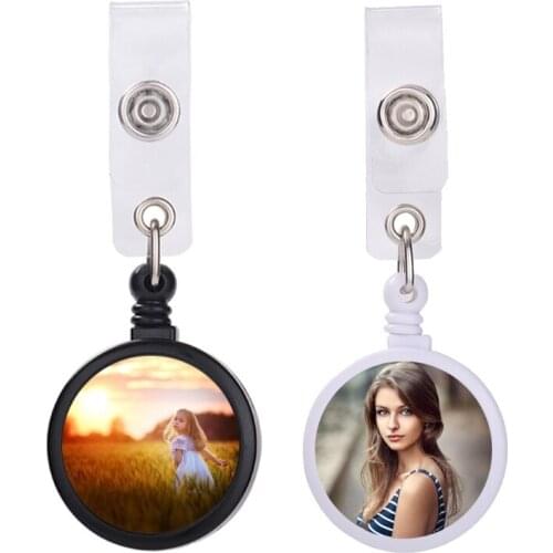 Sublimation Blank Pendants Christmas Ornaments Pendants Sublimation ABS Heat Transfer Keychain for DIY ID Name Tags