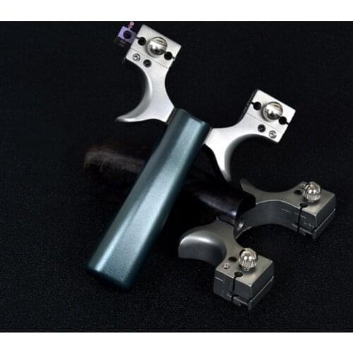 New precision shooting slingshot stainless steel slingshot head and aluminum alloy handle for outdoor competition and hunting