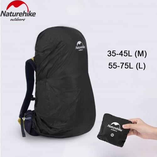 NatureHike Waterproof Backpack Rain Cover for Camping Hiking Backpacks, Anti-Slip Buckle Strap & Integrated Storage Pouch Design