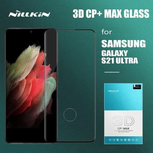 Nillkin for Samsung Galaxy S21 Ultra Glass CP+ Max 3D Full Cover Tempered Glass Screen Protector for Samsung S21 Ultra 5G Glass