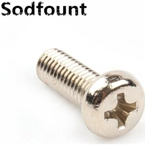 100pcs/Lot Cross round head screw M3*3/4/5/6/7/8/10-35mm PM Nickel plated mechanical miniature precision electronic screw