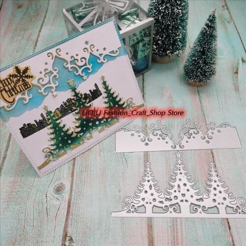 Cutting die Christmas Pine forest Scrapbooking New 2021 DIY Scrapbooking Photo Album Decorative Embossing DIY Paper Card