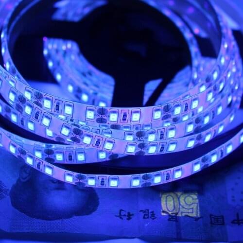 120LEDs/m 2835 SMD UV Light LED Strip UV Night Fishing Lights Ultraviolet 395-405nm LED Blacklight Waterproof Boat Strip Lamp