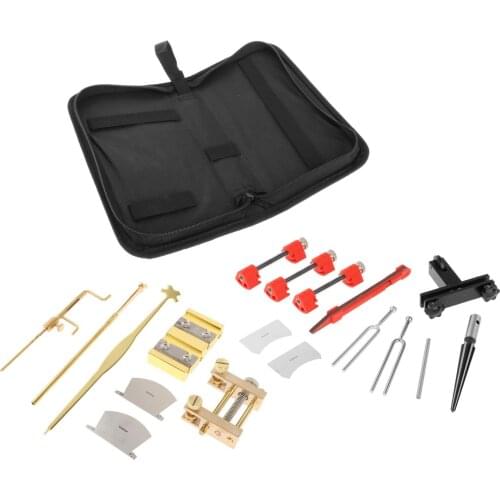 17pcs Sound Post Gauge Clip Set and Violin Peg Shaver Repair Luthier Tool