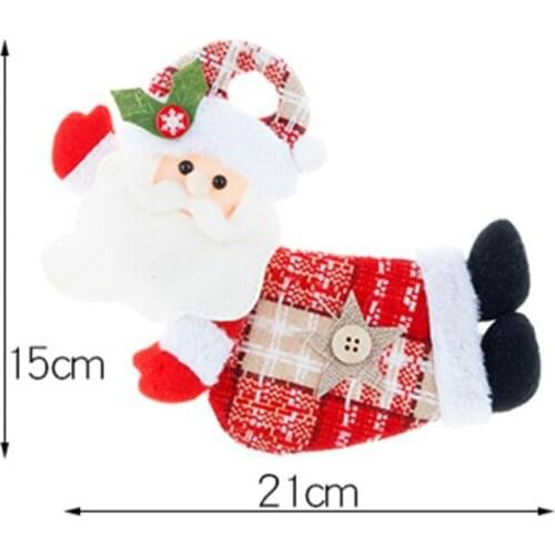 3pcs/set Christmas Tree Decoration Cartoon Santa Claus Snowman Elk Doll Ornament 24BE