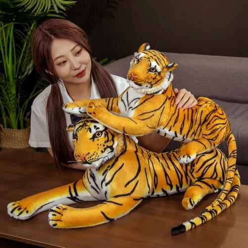 36-76cm Cartoon Soft Cute Simulation Tiger Plush Toys Stuffed Lovely Lifelike Animals Pillow Dolls For Girls Kids Birthday Gifts