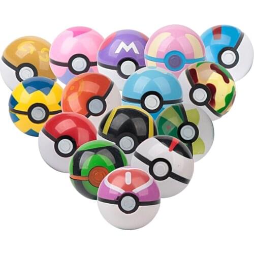 15Style 7cm Takara Tomy Pokemon Pikachu Pet Elf Ball Pop-up Poke Balls Master Ball Kids Figures Toy Hot Home Decoration Gift