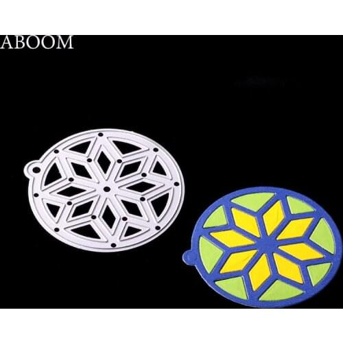 ABOOM New 1PC Round Sharp Angle Child Toy Bricks Metal Die Cut Embossing Folder Combined Card Cutting Dies Metal Stencils