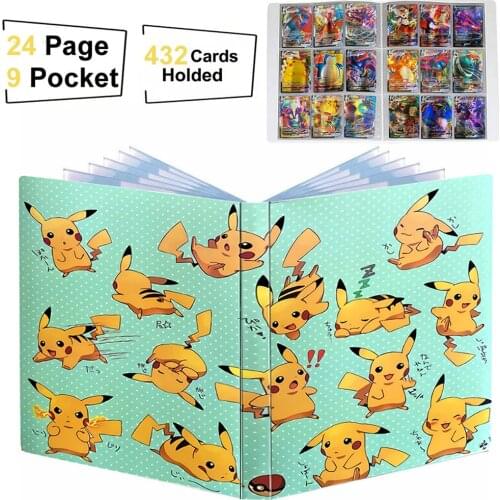 9 Pocket 432 Pokemon Card Album Collection Book Anime Playing Game Pikachu Map Pokémon Binder Folder Holder List Kids Toys Gift