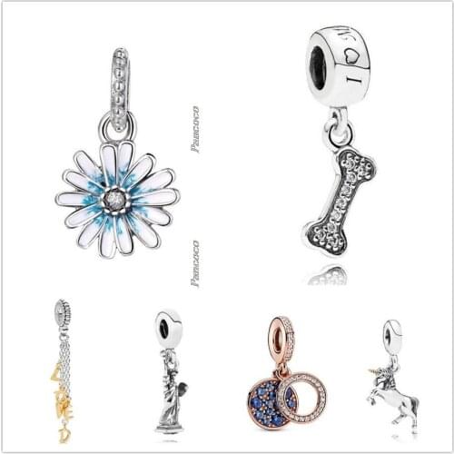 Authentic 925 Sterling Silver Vintage Statue Of Liberty Pendant Charm Beads Fit Pandora Bracelet & Necklace Jewelry