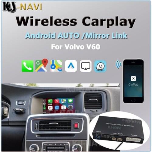 Android AUTO Wireless Carplay Mirror-Link Video Decoder Box Interface Maps For Volvo V60 2015 2016 2017 2018 2019