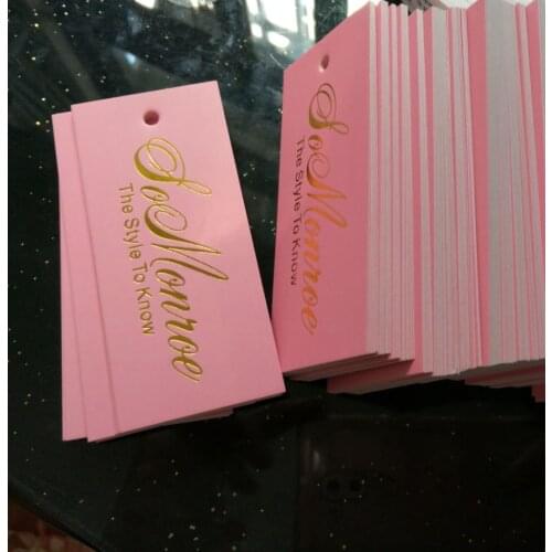 1000pcs Customized Hang Tags Labels for clothes Trademark Manufacture Clothing Paper Sewing Tag printed Tags HT-001