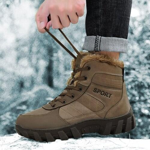 Big Size 39-48 New Men Snow Boots Combat Mens Military Boot Tactical Army Boot Male Shoes Work Keep Warm Shoes Motocycle Boots