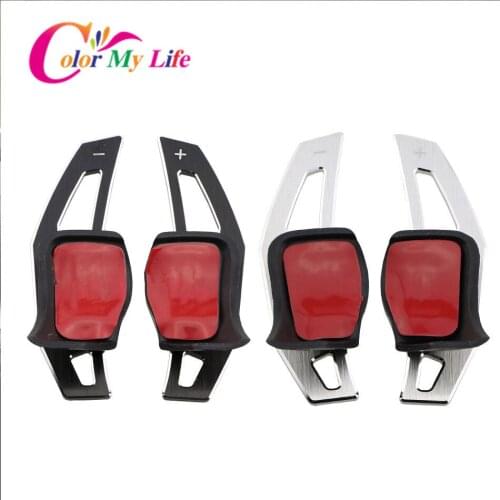 Color My Life Steering Wheel Paddle Extension Shifters Shifter Sticker for VW Golf 6/R/GTI Golf 5/R32/GTX/GTI/GT-TSI Jetta 5