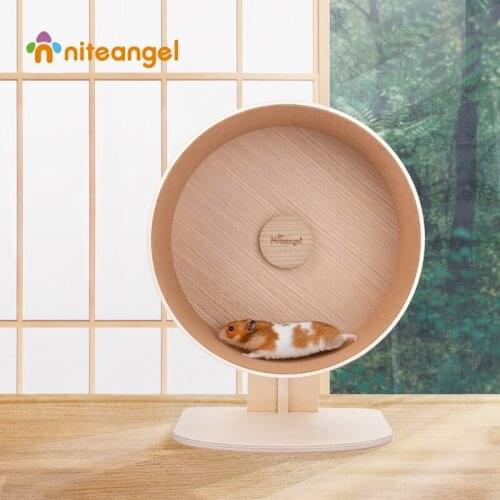 Wooden Running Hamster Djungarian Hamster Ultra-Quiet Wooden Running Wheel Oversized Cork Mat Running Wheel