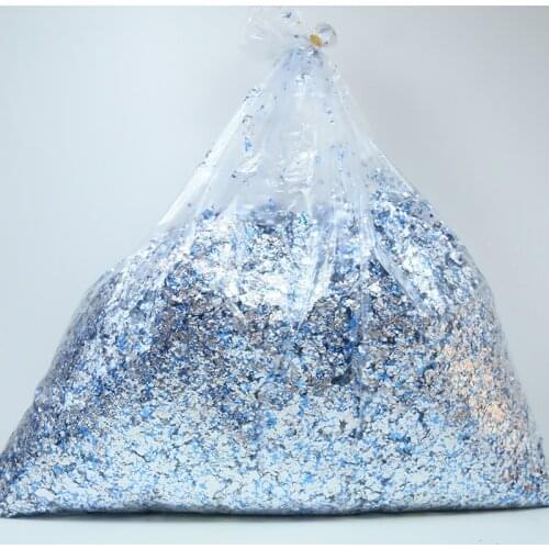 Imitation Gold Leaf Flakes for Nail Decoration Gilding Painting Arts Crafts Blue-silver Foil Fragmen