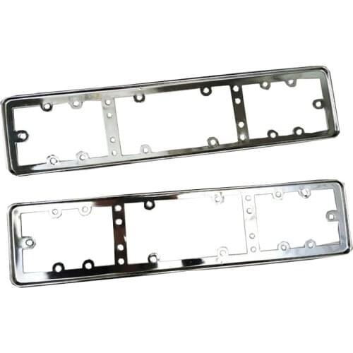 Car License Plate Frame Metal for EU Car License Plate Frame Number Plate Holder 2pcs