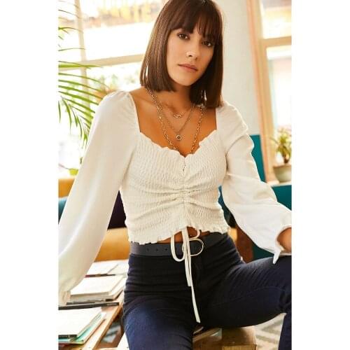 MissVanillaStore Womens White Shirts