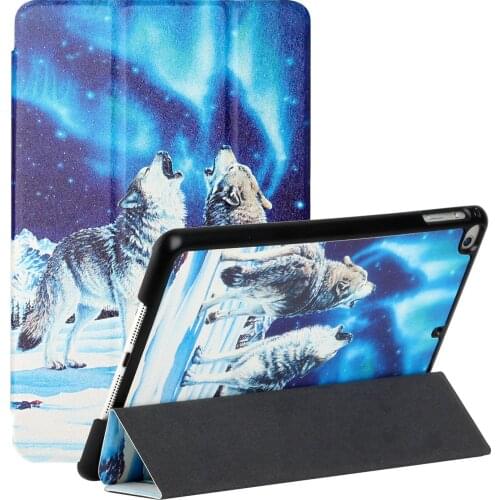 Snow Wolf Painting Fashion Flip Tablet Cover Funda For ipad Pro 11 2021 2020 2018 For ipad Air 4 10.9" Shockproof Case Coque