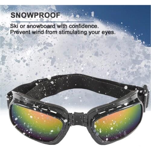 Motorcycle Dirt Bike Ski Goggles Block Strong Winds Snow Fog And Light Fashion Glasses Eyewear Adjustable Elastic Band