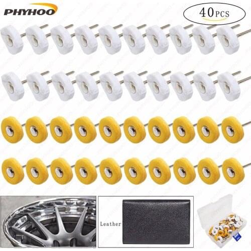 Muslin Polishing Buffing Wheel Buffs Set Fits Dremel Rotary Tools 3mm Shank 40 Pieces