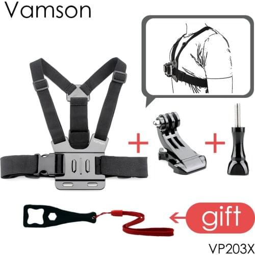 Vamson Chest Strap for Gopro Accessories Xiaomi yi 4K Action Camera for Go Pro SJCAM SJ4000 Sport Camera VP203X