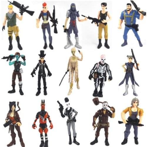 New! 8pcs/set 10cm shoot game toys Boys shoot figures action toys