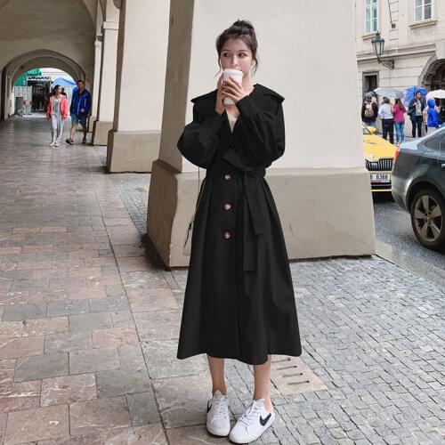 Fy1054 Fad spring autumn winter new women Vogue casual Ladies work wear nice woman female OL long coat trench coat