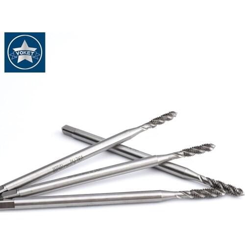 HSSE Long Shank Spiral Fluted tap UNC 2-56 4-40 5-40 6-32 8-32 10-24 1/4-20 5/16-18 3/8-16 Machine Screw Thread taps X100MM