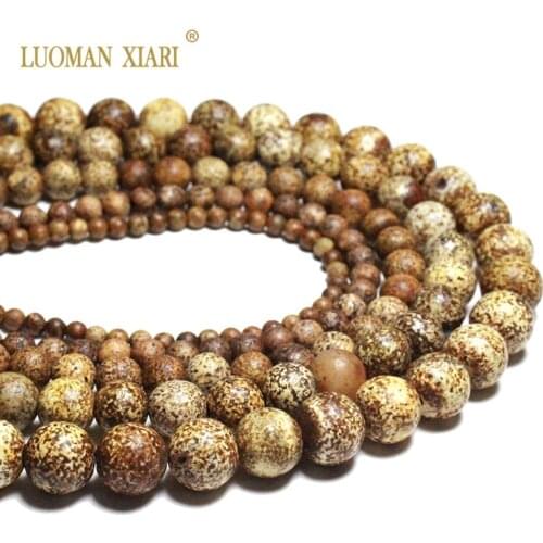 Wholesale Natural Snake skin Agates Round Stone Beads For Jewelry Making DIY Bracelet Necklace 4/ 6/8/10 /12 mm Strand 15.5
