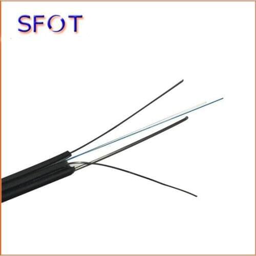 FTTH Fiber Drop cable, 2-Core, Black color, LSZH, Outdoor use, with 3 steels, 1000M/Roll