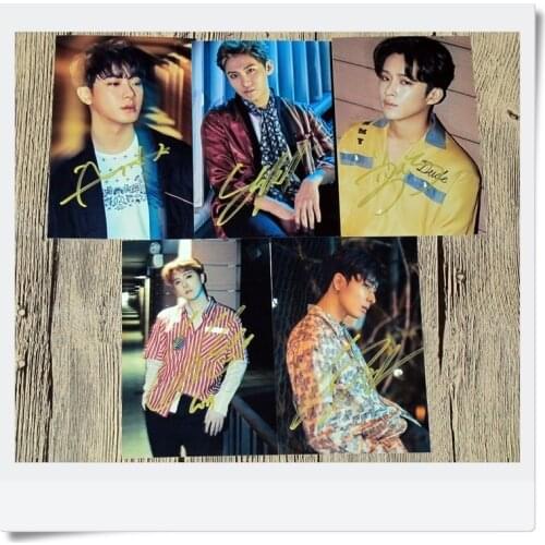 Signed FTISLAND FT Choi Jong Hun autographed original photo Over 10 years 5 photos set 6 inches freeshipping 062017