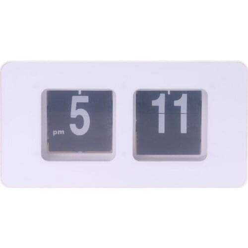 Retro Auto Flip Clock Number Classic Stylish Modern Desk Wall Clock 896B