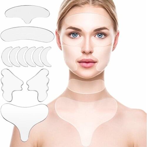 Hot Anti-wrinkle Face Chest Silicone Patch Anti Fine Lines Prevent Wrinkles Sticker Skin Care Beauty Facial Silicone Mask Tools