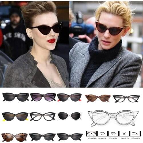 Retro Fashion Eye Sunglasses Vintage Cat Sunglasses Women Triangular Sun Glasses Eyewear Oculos De Sol UV400
