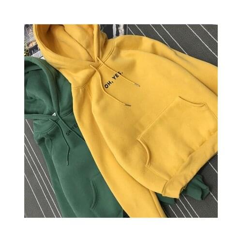 Hoodie Women Winter and Autumn New Korean College Style Loose Womens Plus Velve Solid Color Pullover Top Women Sweatshirts
