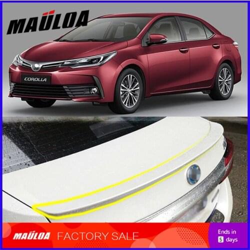 High quality primer unpainted white black color ABS car rear spoiler fit for corolla 2014 2015 2016 2017 2018