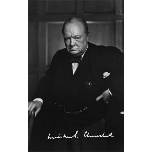 Winston Churchill Art Silk Poster Print 24x36inch