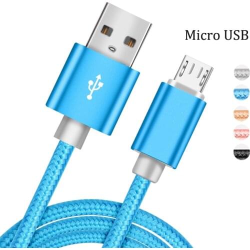 Nylon Braided Micro USB Cable Charging Data Wire For Huawei Y5 Y6 Y7 Y9 Prime 2018 Honor 7S 7A 7C 8A 8C 8S Phone Charger Cable