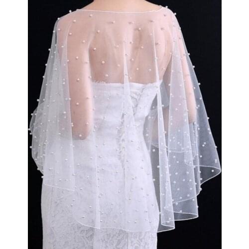 Pearls Cloak,Bridal Cape,Cover Over The Shoulder,Wedding Shawl,Short Front Cloak,Long Back Cloak,Elegant Cloak,Wedding Cloak