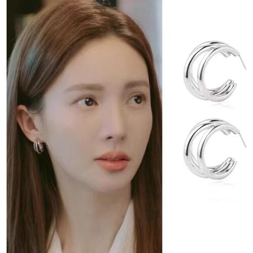 Geometric shape Cold wind Ear ring Korean Cute Elegant For Women Earrings pendientes brincos fashion jewelry