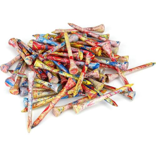 KOFULL 70MM 100Pcs Novelty Golf Tees Wood Supplies Accessories
