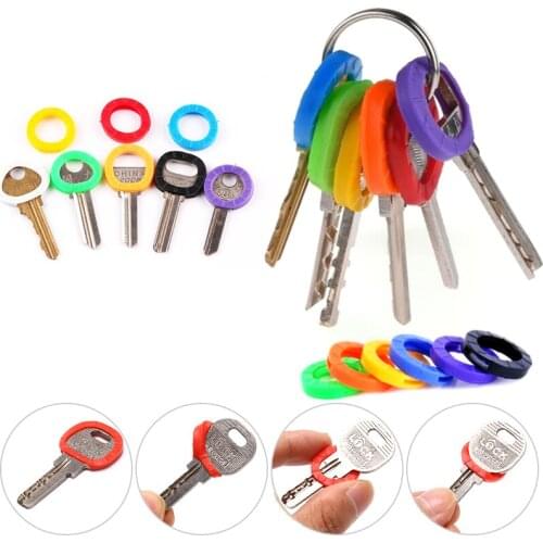 24/32pcs Fashion Hollow Multi Color Rubber Soft Key Locks Keys Cap Key Covers Topper Keyring Random Color