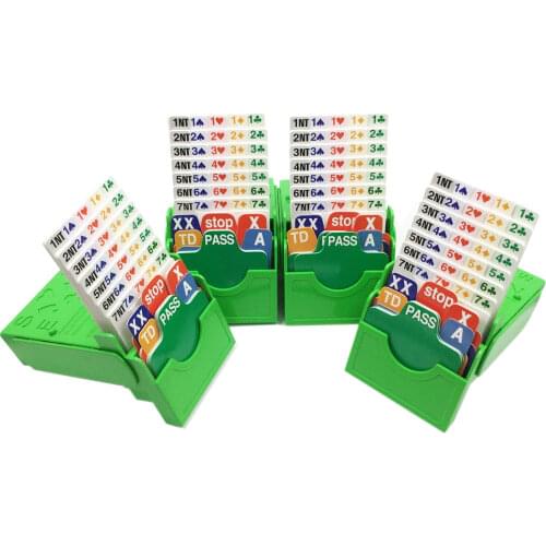 4 SETS / LOT English Bridge Cards Set with Bridge Bidding Box & Bridge Playing Cards Together Play In Tournment